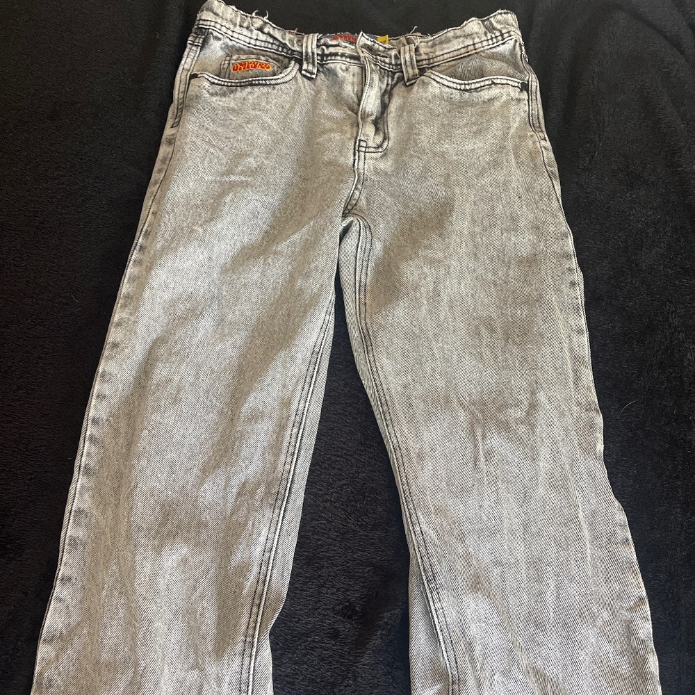 Empyre Kids Loose Fit Grey Scramble Skate Jeans
